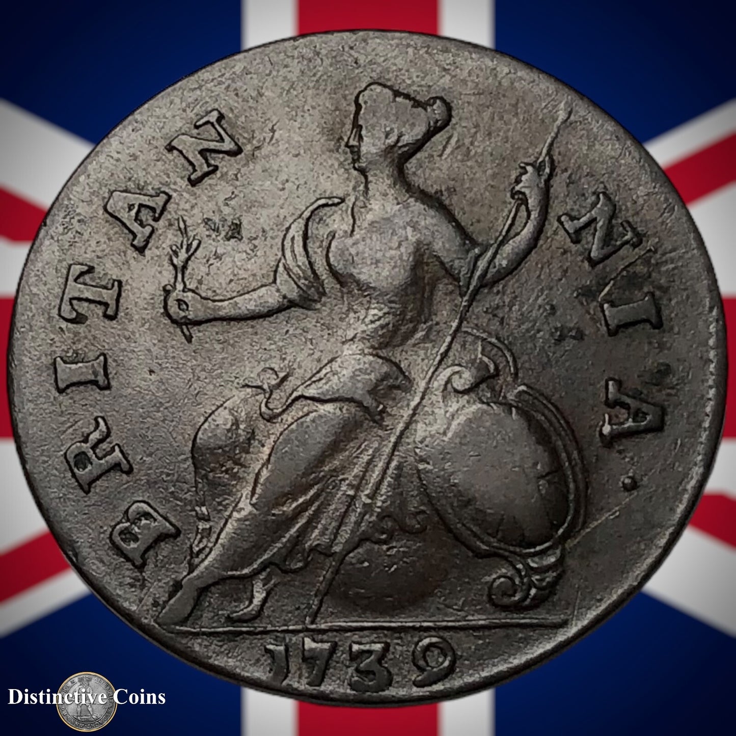 Great Britain 1739 Half Penny 1/2d GB5070