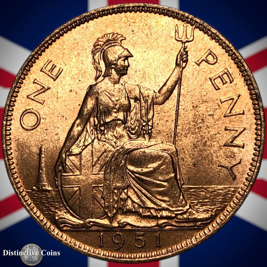 Great Britain 1951 Penny 1d GB7345