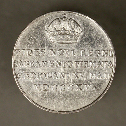 Italian State Milan 1815 Medal Francis I XF Cleaned/ Polished