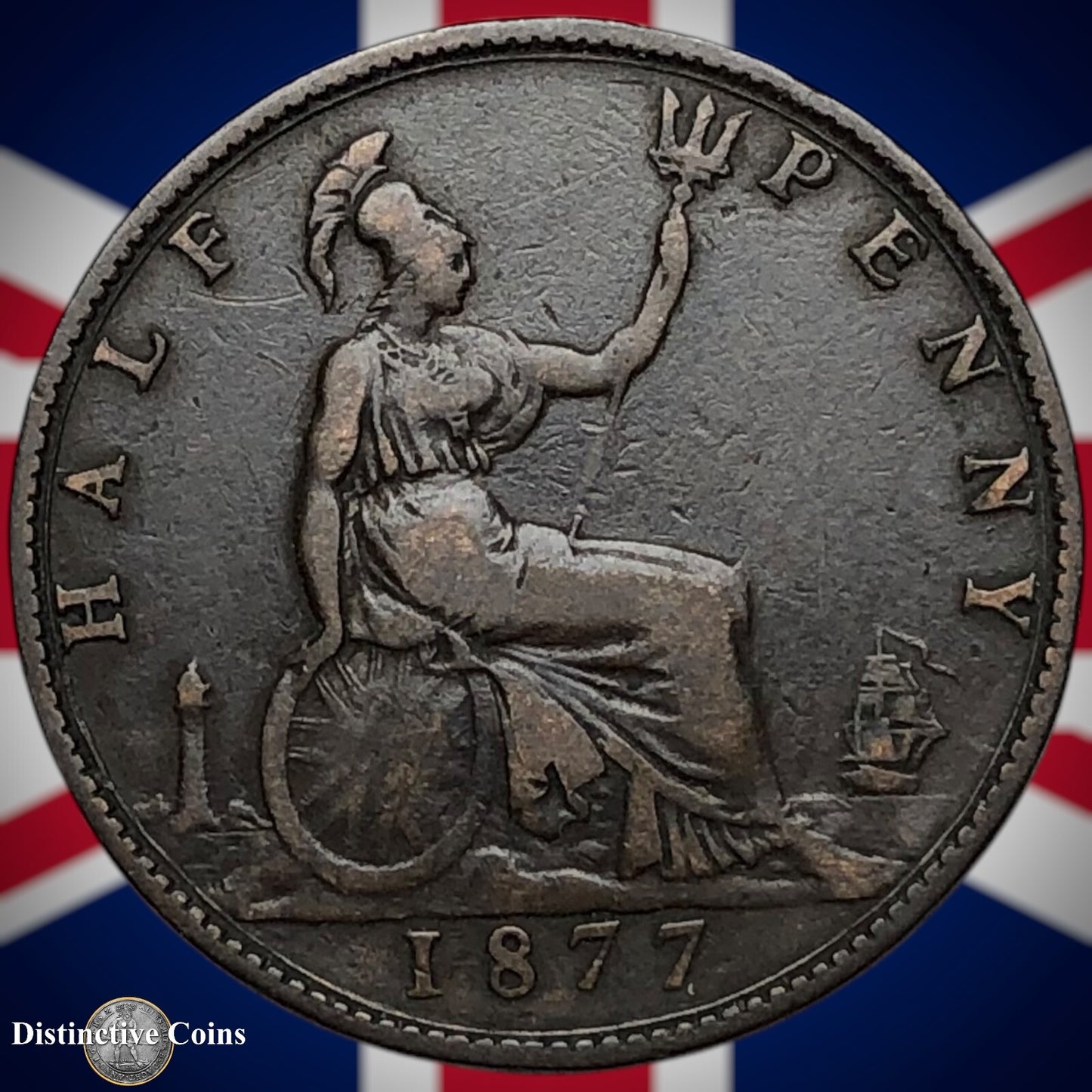 Great Britain 1877 Half Penny 1/2d GB5535