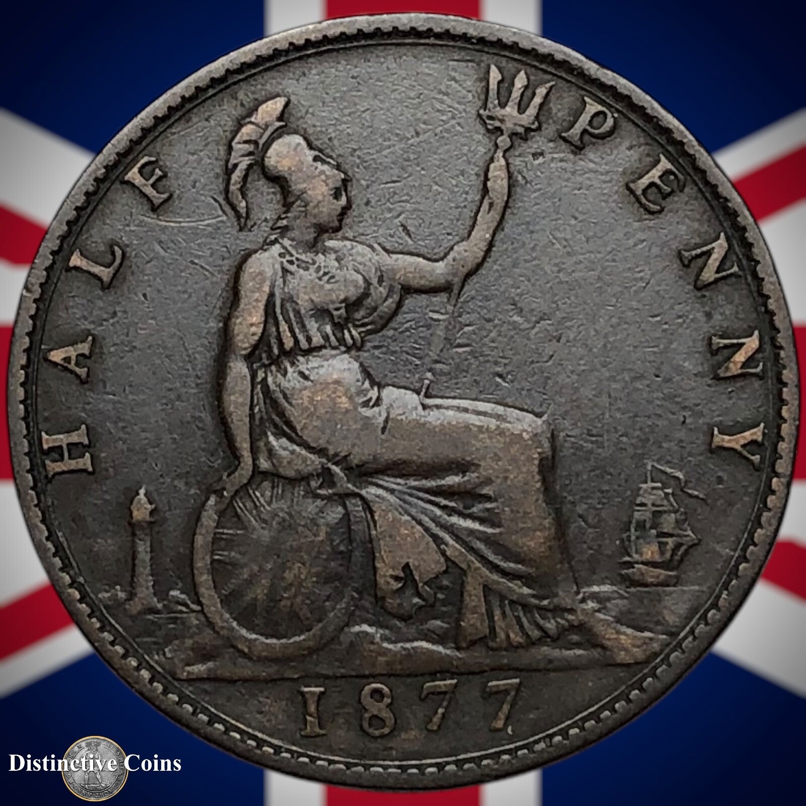 Great Britain 1877 Half Penny 1/2d GB5535