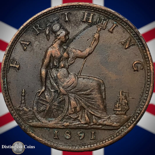 Great Britain 1891 Farthing 1/4d GB4303