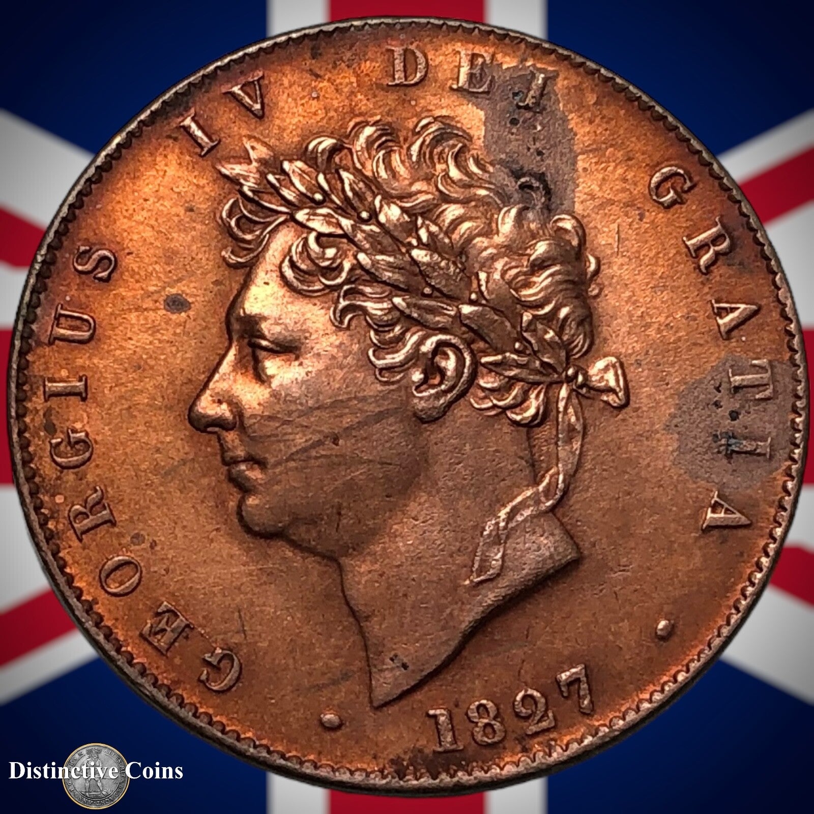 Great Britain 1827 Half Penny 1/2d GB5215