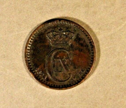 1878 Denmark 1 Ore High Grade Nice