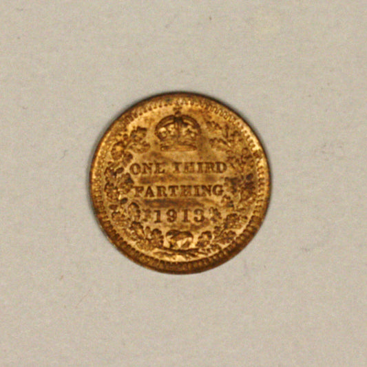 Great Britain Malta 1913 1/3 Farthing