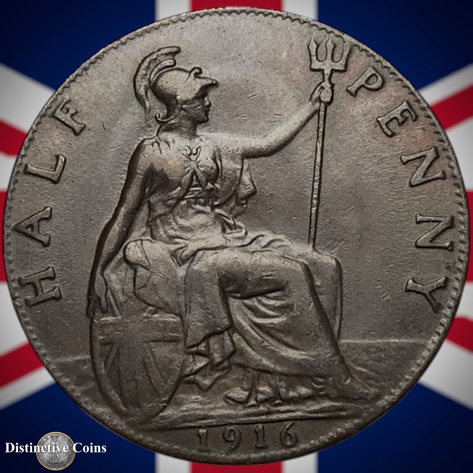 Great Britain 1916 Half Penny 1/2d GB5852