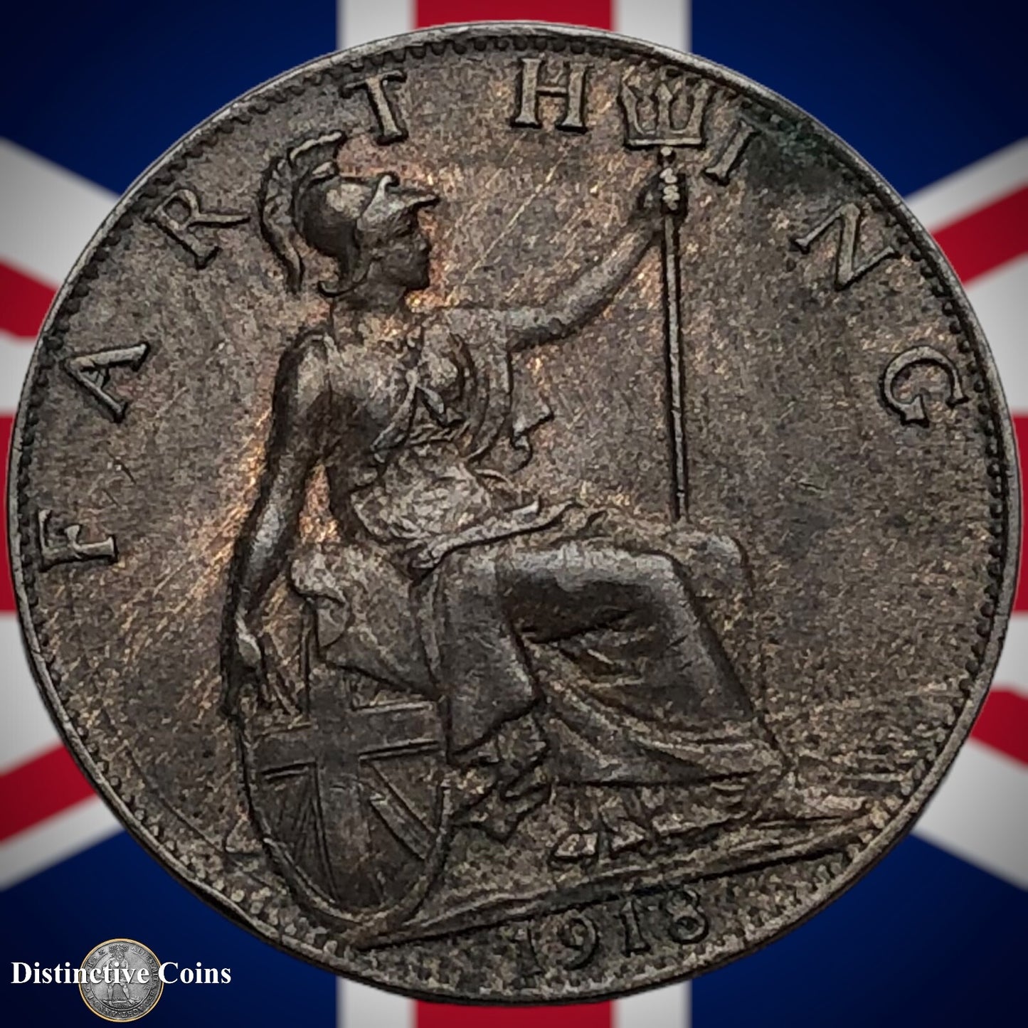 Great Britain 1918 Farthing 1/4d GB4699