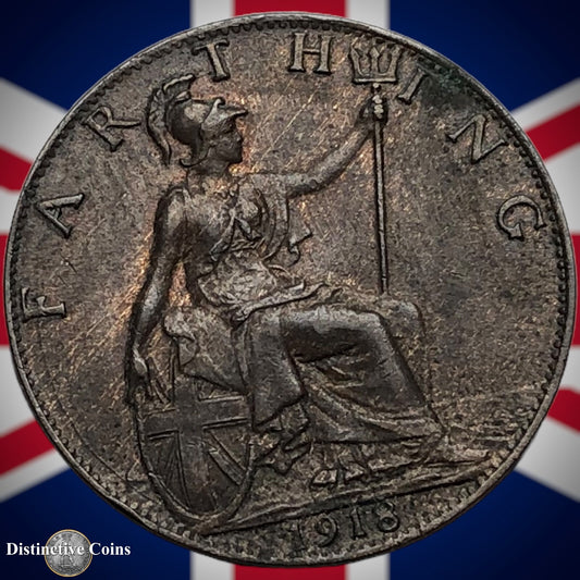 Great Britain 1918 Farthing 1/4d GB4699
