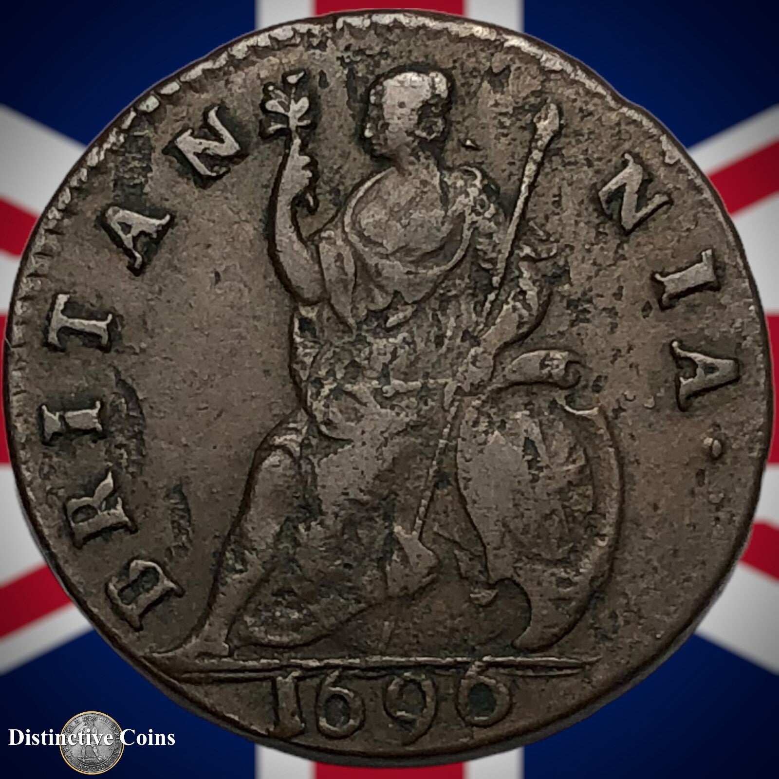 Great Britain 1696 Farthing 1/4d GB3156