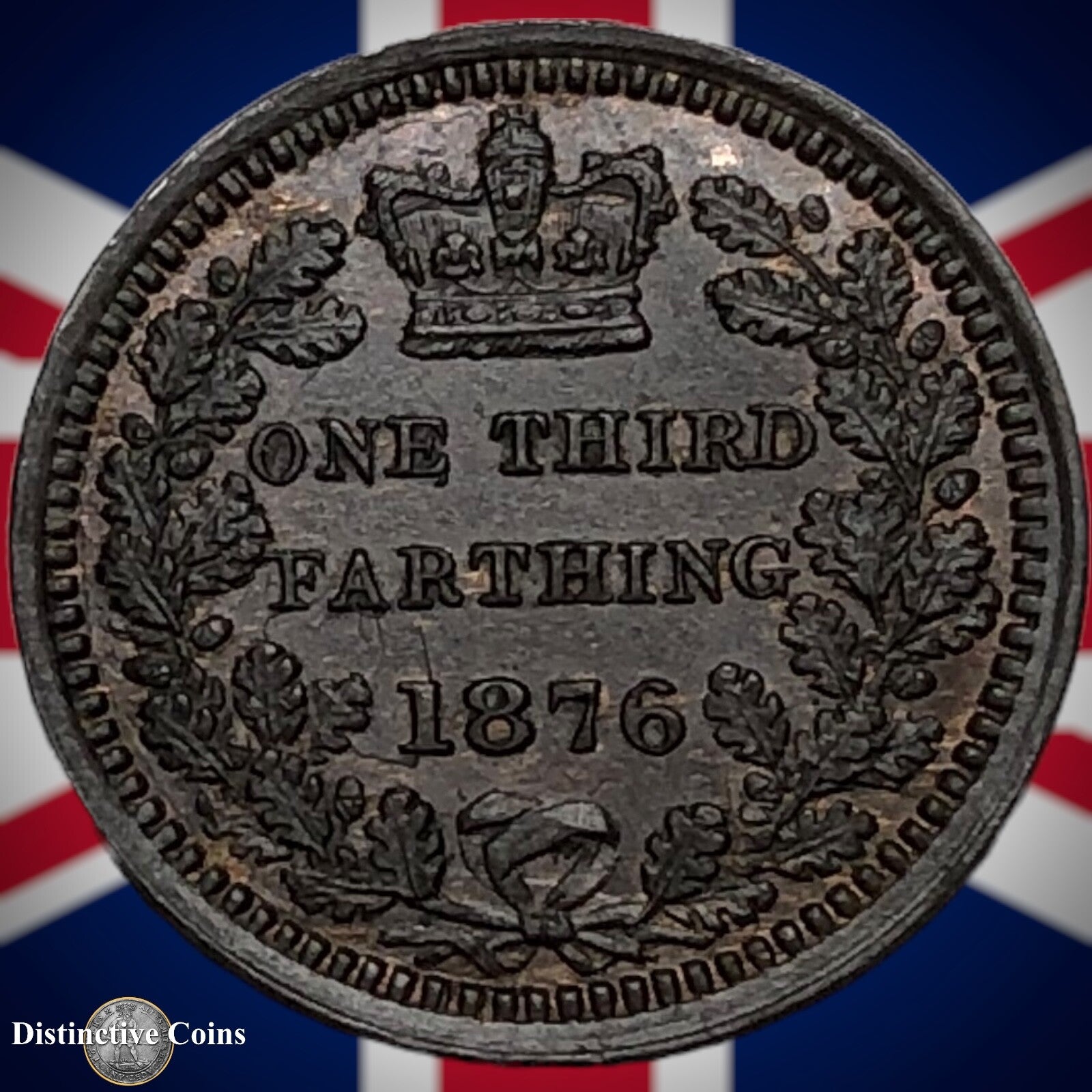 Great Britain 1876 Third Farthing 1/3 Penny GB3015