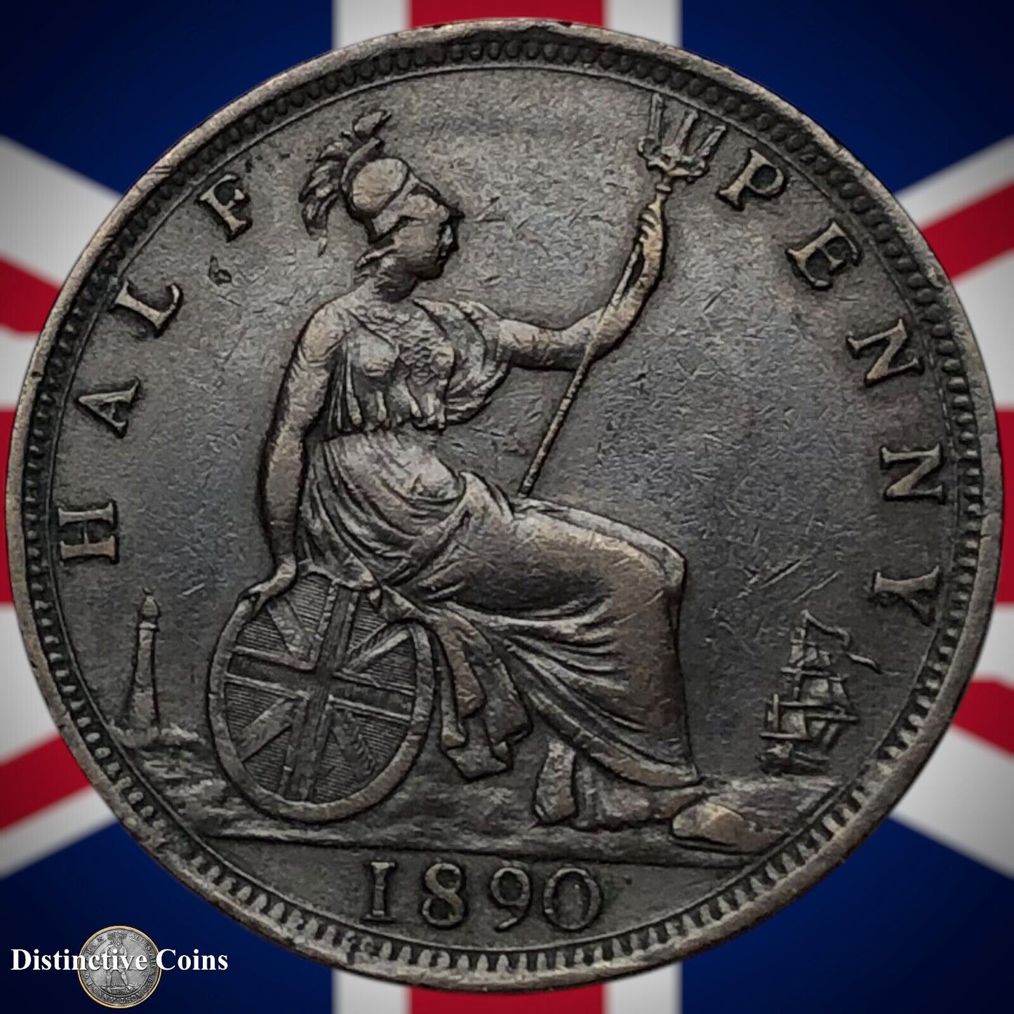 Great Britain 1890 Half Penny 1/2d GB5661