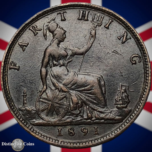 Great Britain 1891 Farthing 1/4d GB4300