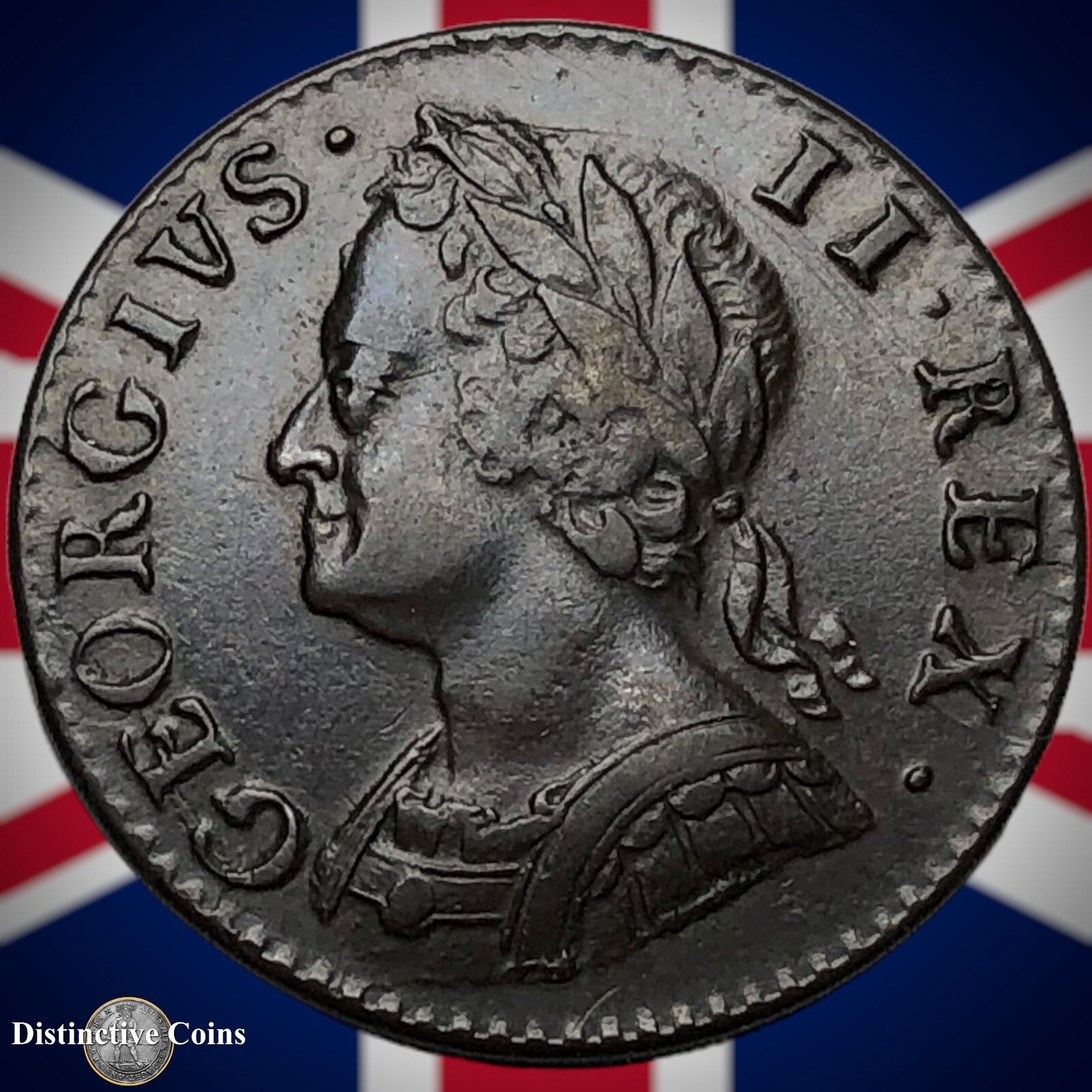 Great Britain 1754 Farthing 1/4d GB3184