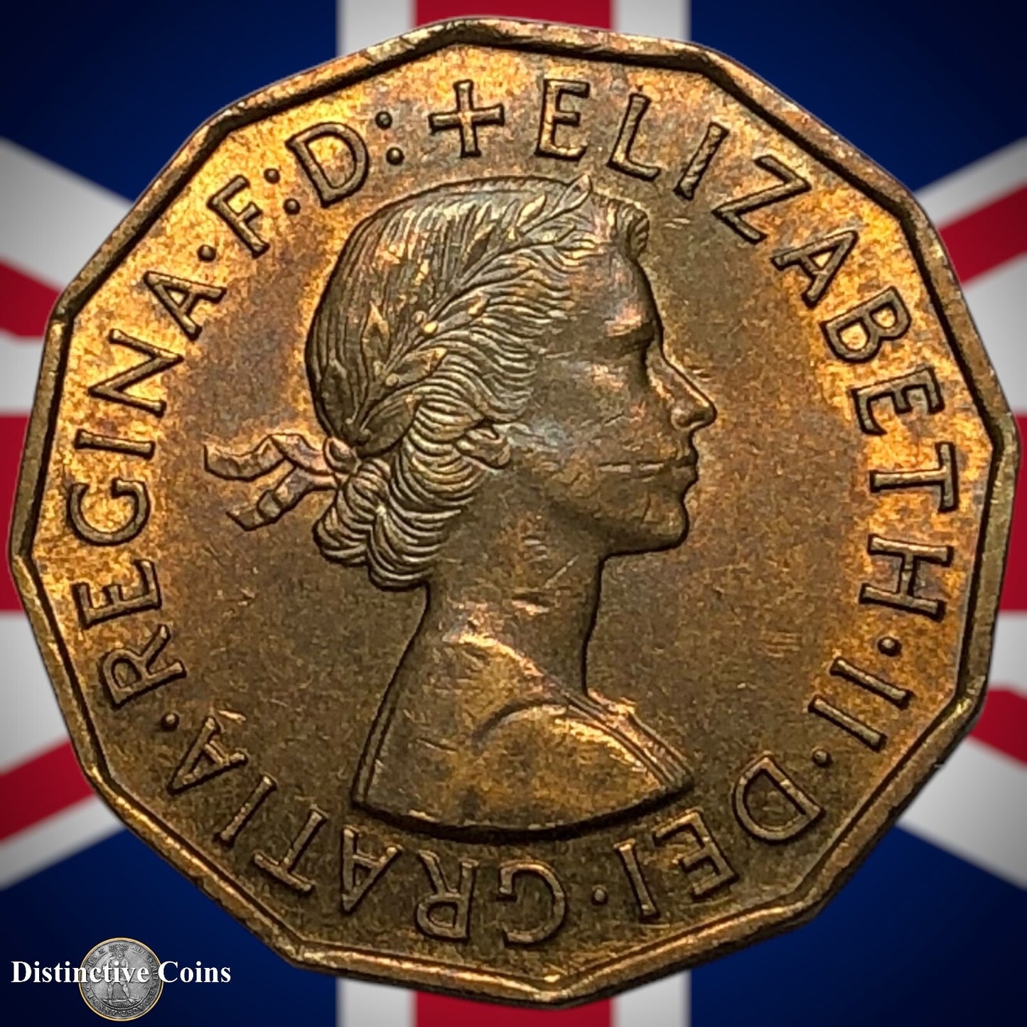 Great Britain 1955 Three Pence 3d GB7379