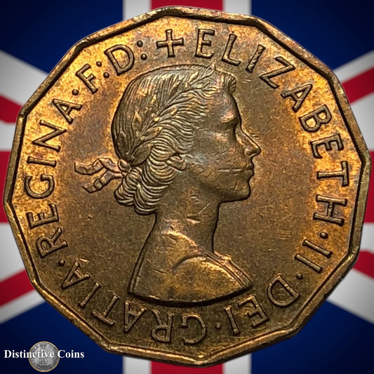 Great Britain 1955 Three Pence 3d GB7379