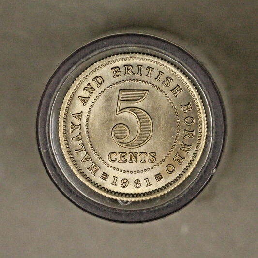 Malaya British Borneo 1961 KN 5 Cents CH BU
