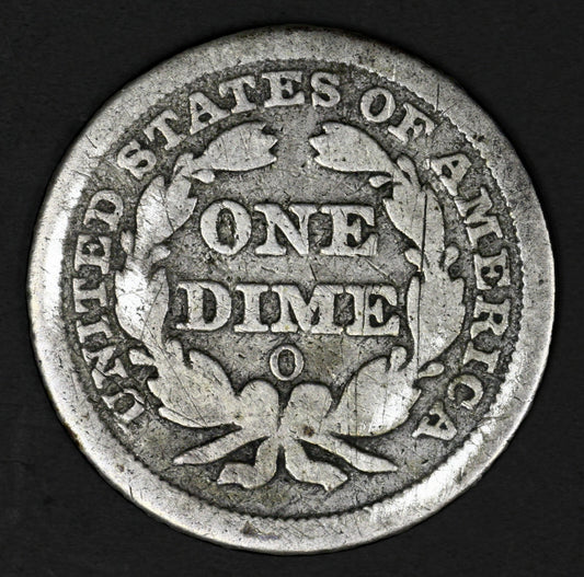 US 1856 O Seated Liberty Dime Many Scratches  A3236