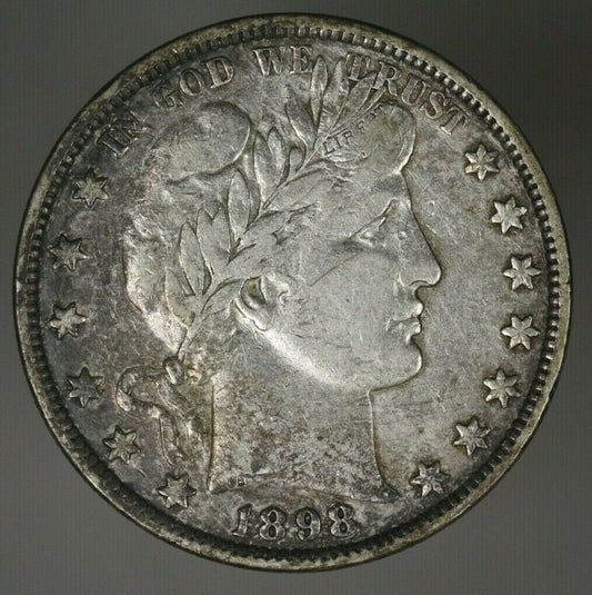 US 1898 P Barber Half Dollar  A2791