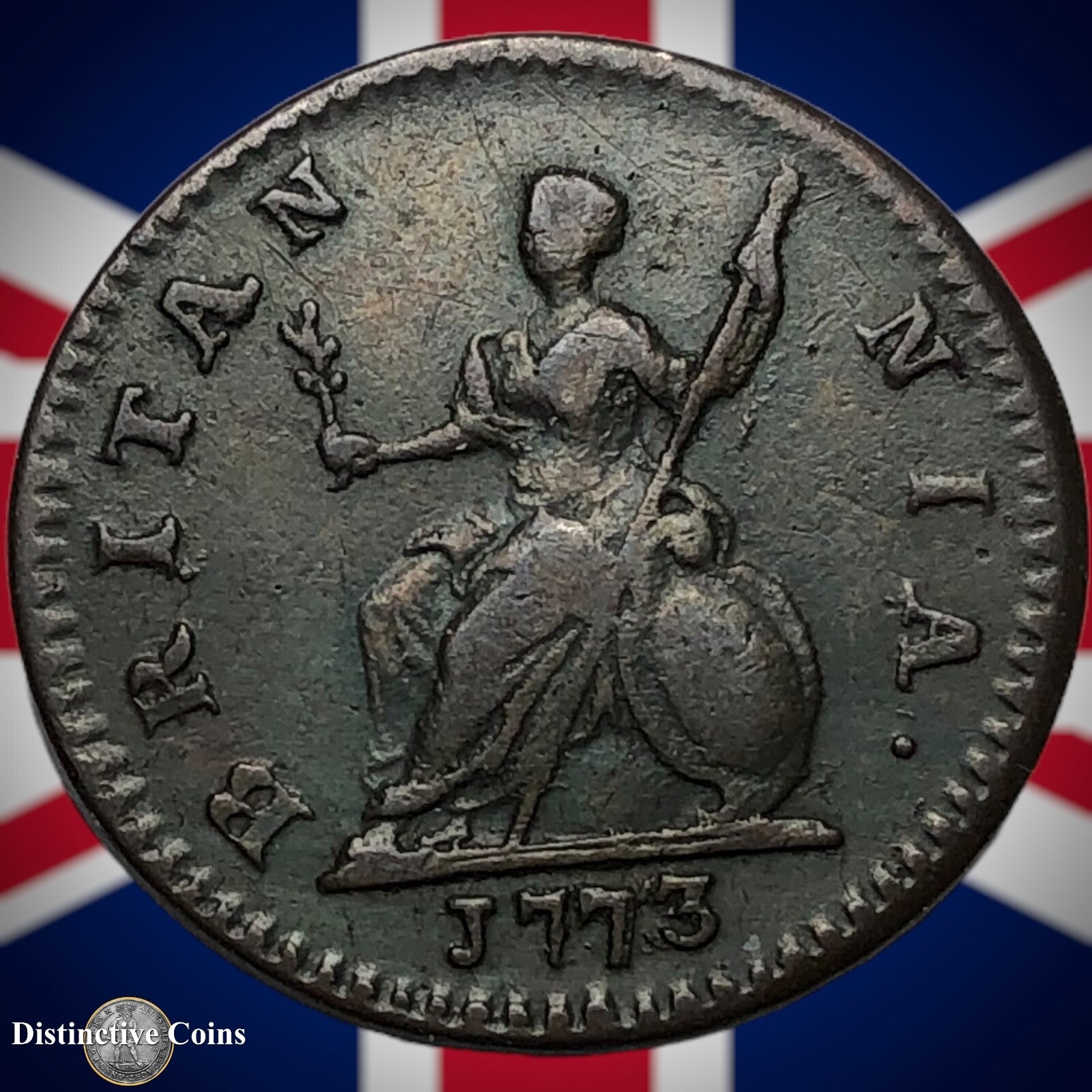 Great Britain 1773 Farthing 1/4d GB3190