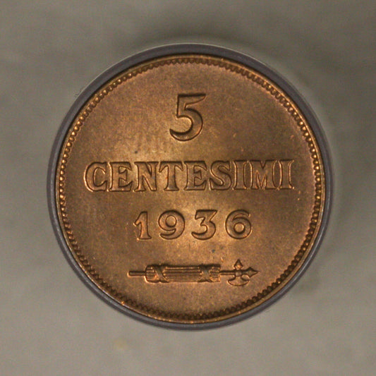 San Marino 1936 5 Centesimi bu