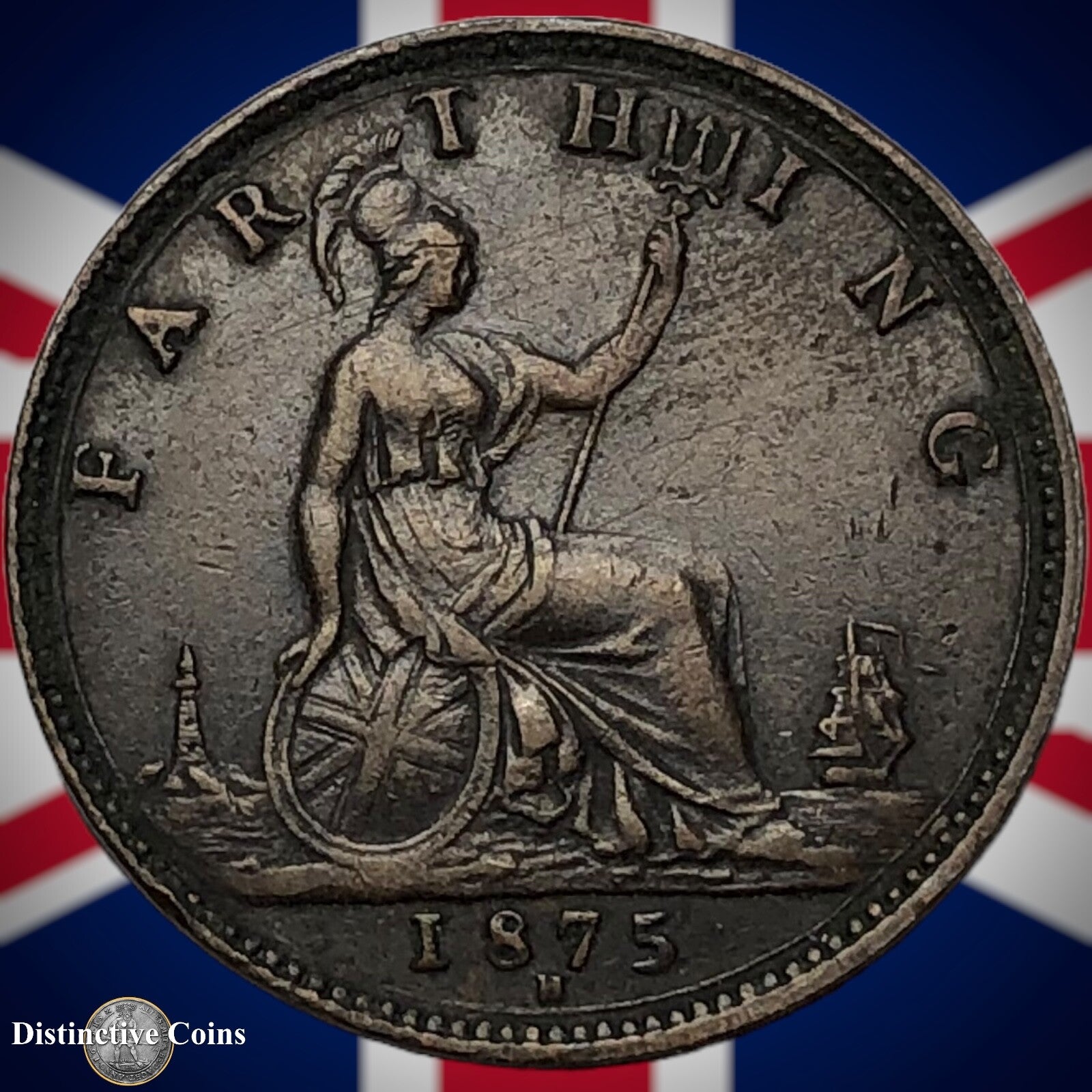 Great Britain 1875 H Farthing 1/4d GB3739