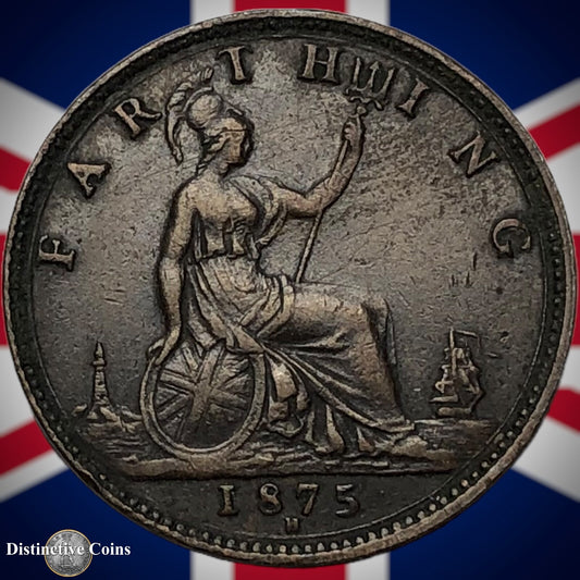 Great Britain 1875 H Farthing 1/4d GB3739