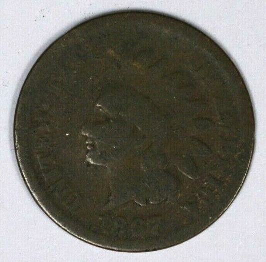 US 1867 Indian Head Penny  A2844