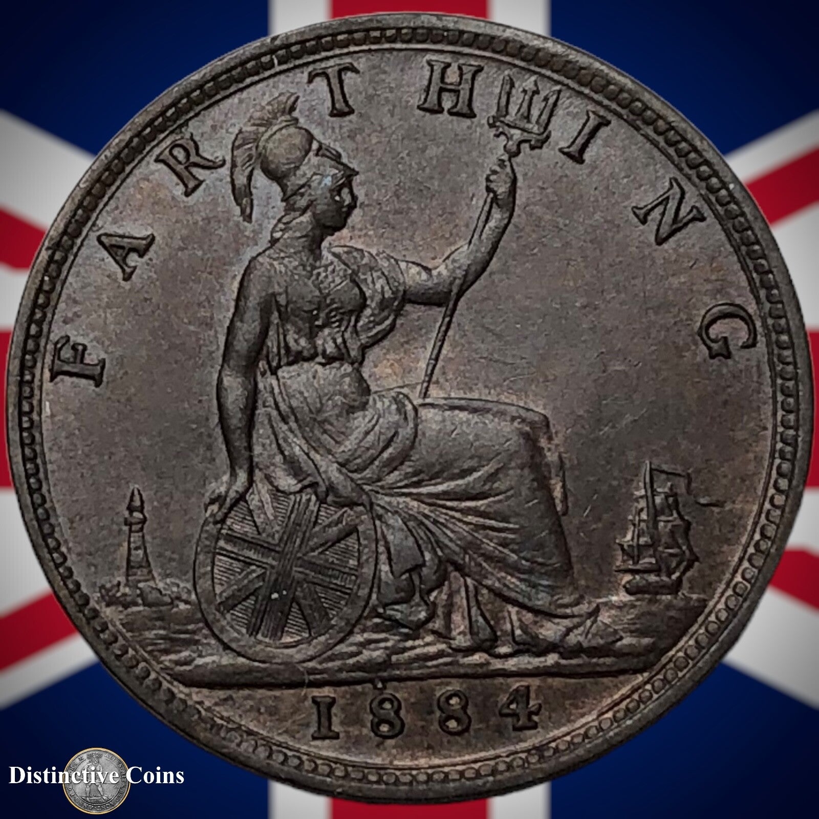 Great Britain 1884 Farthing 1/4d GB4136