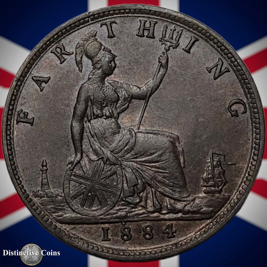 Great Britain 1884 Farthing 1/4d GB4136