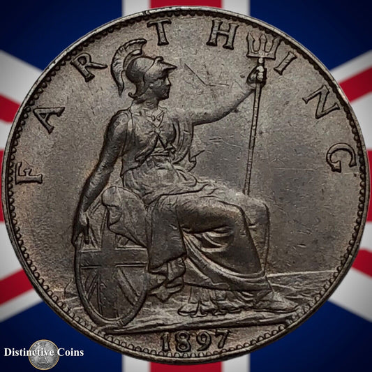 Great Britain 1897 Farthing 1/4d GB4453
