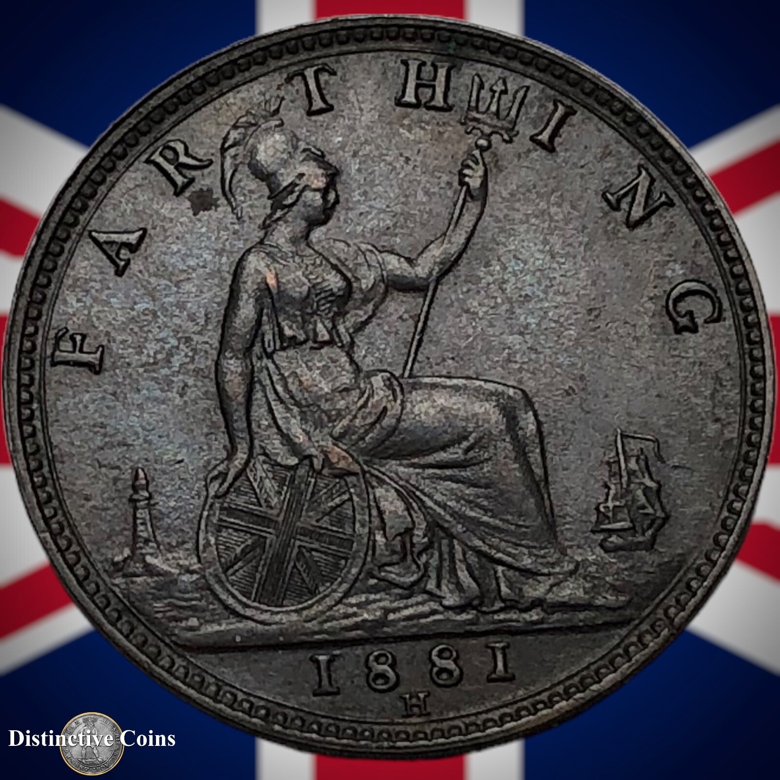 Great Britain 1881 H Farthing 1/4d GB3989