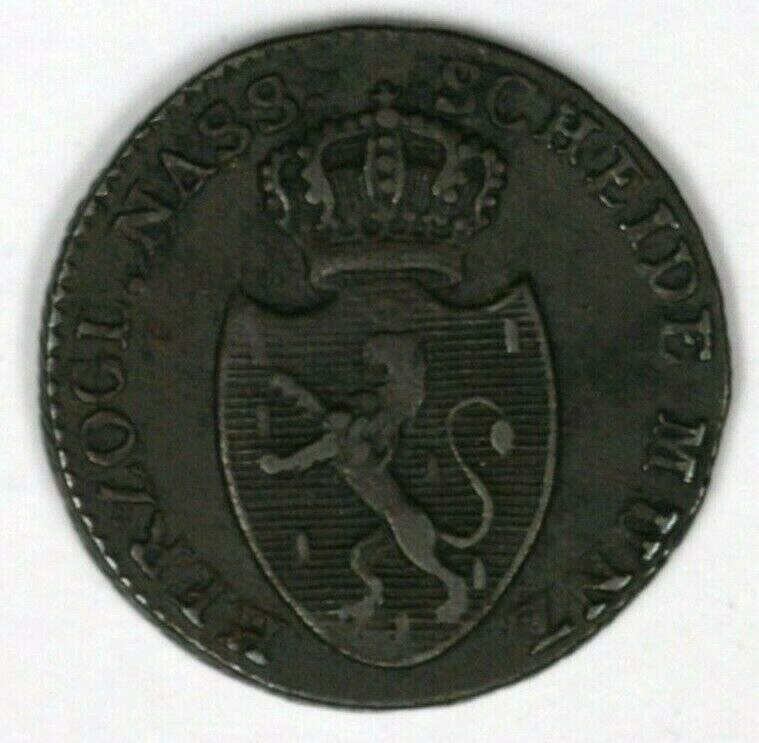 Nassau 1808 Kreuzer VF+  A2711