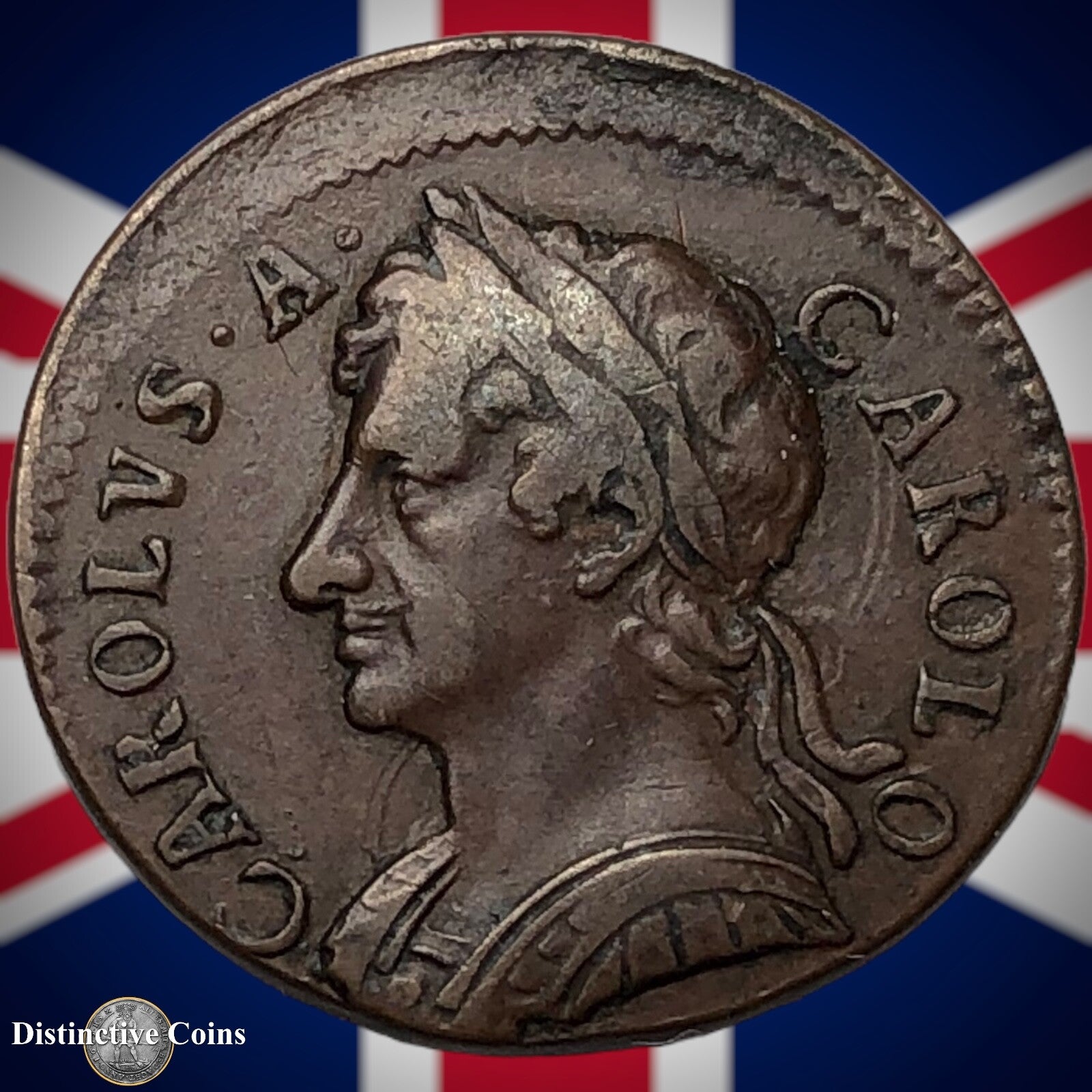 Great Britain 1675 10% Off Center Farthing 1/4d GB3150