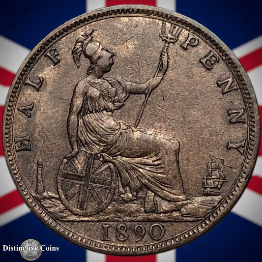 Great Britain 1890 Half Penny 1/2d GB5658