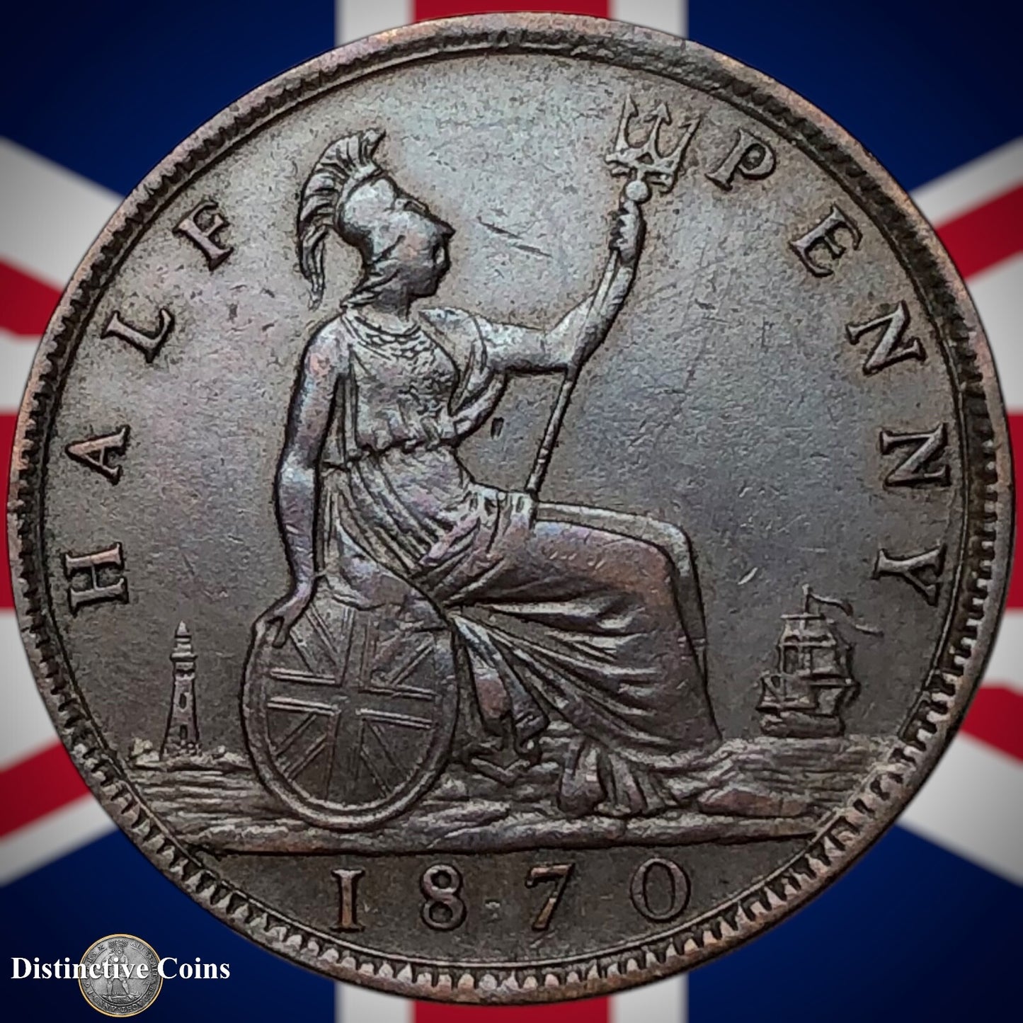 Great Britain 1870 Half Penny 1/2d GB5490