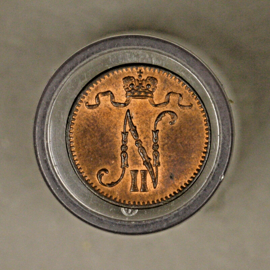 Finland 1901 1 Penni choice red/ brown UNC