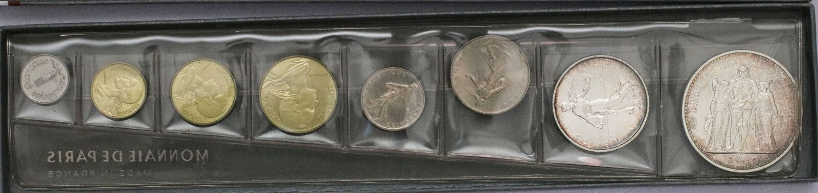 France 1966 Monnaie de Paris Fleurs De Coins Paris Mint 8 Coin Set D033