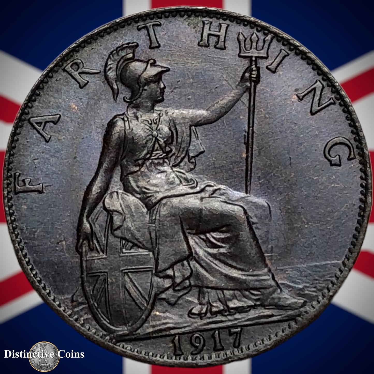 Great Britain 1917 Farthing 1/4d GB4683