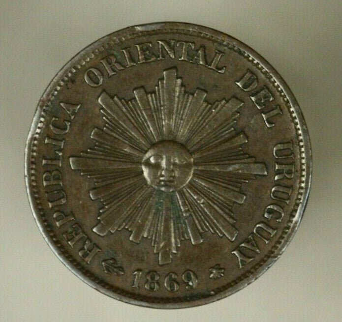 Uruguay  4 Centesimos 1869-A  UNC   A909