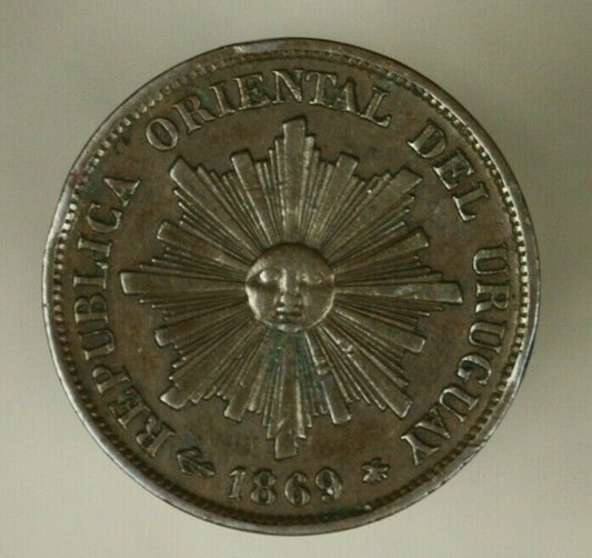 Uruguay  4 Centesimos 1869-A  UNC   A909