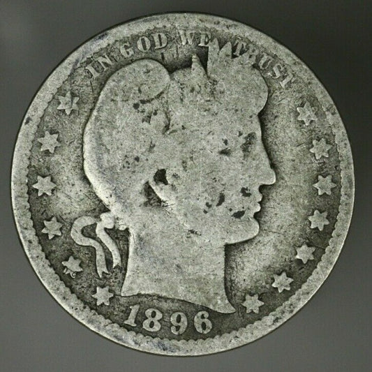 US 1896 O Barber Quarter A2885
