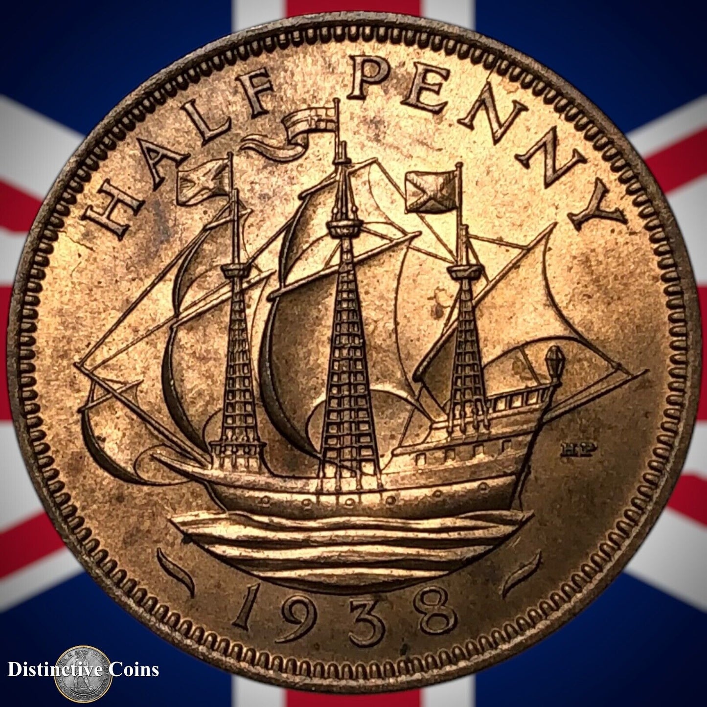 Great Britain 1938 Half Penny 1/2d GB6014