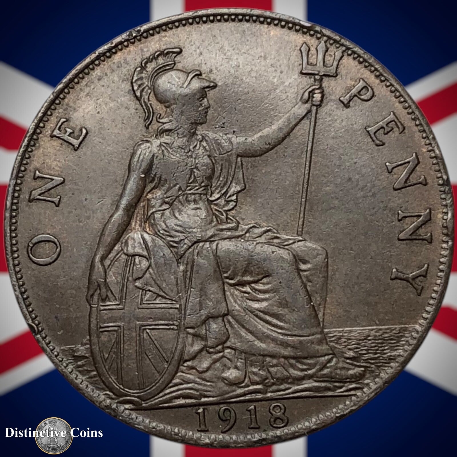 Great Britain 1918 Penny 1d GB6866