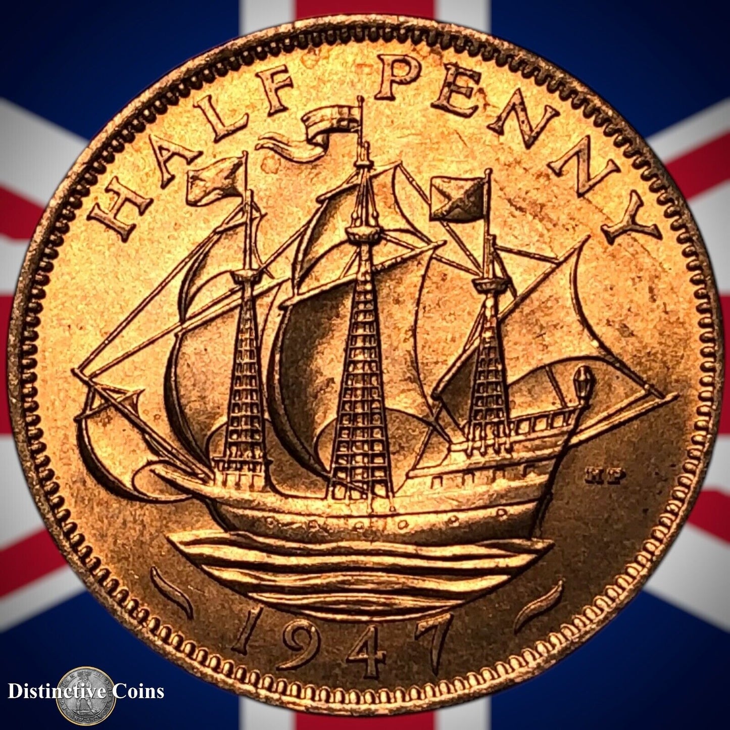 Great Britain 1947 Half Penny 1/2d GB6051