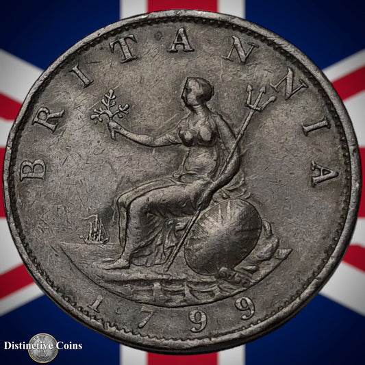 Great Britain 1799 Half Penny 1/2d GB5124