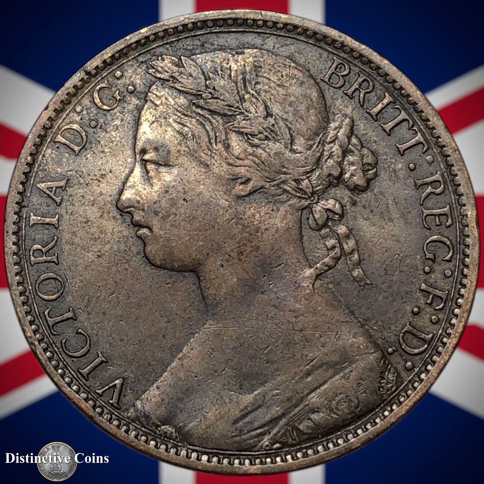 Great Britain 1876 H Penny 1d GB6384