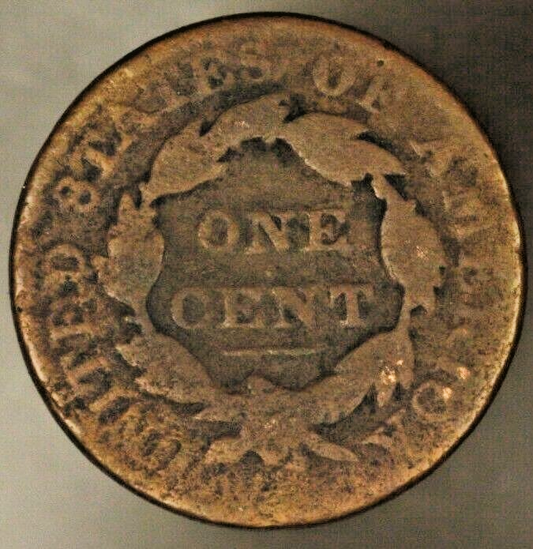 1827 Coronet Head Large Cent Circulated
