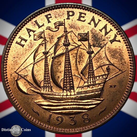 Great Britain 1938 Half Penny 1/2d GB6016