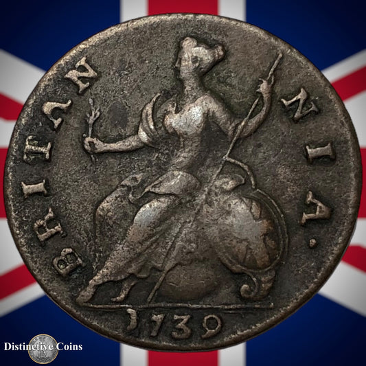 Great Britain 1739 Half Penny 1/2d GB5078