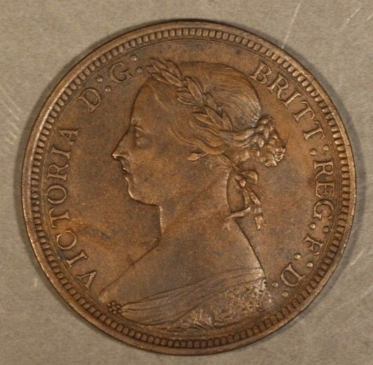 1891 Great Britain 1/2 Penny Brown Higher Grade